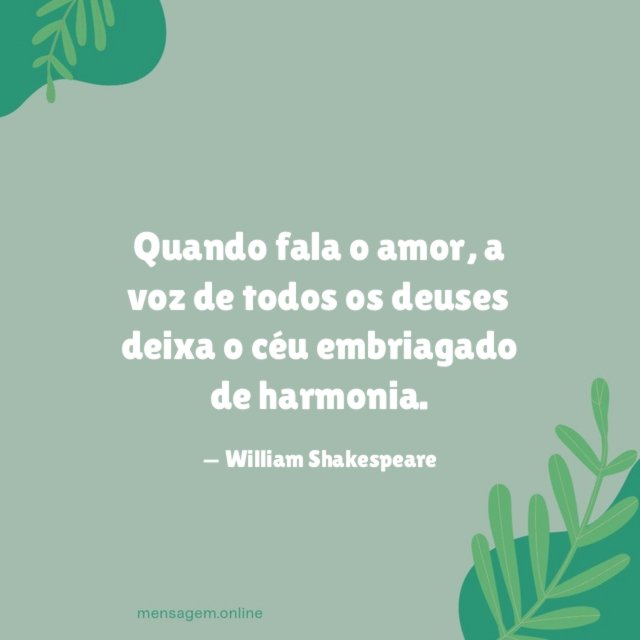 Quando fala o amor