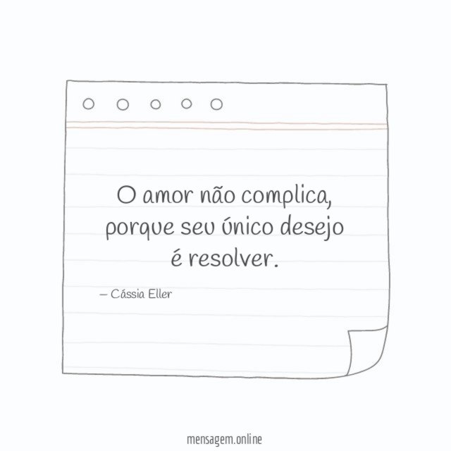 O amor não complica