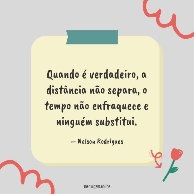 Distância não separa