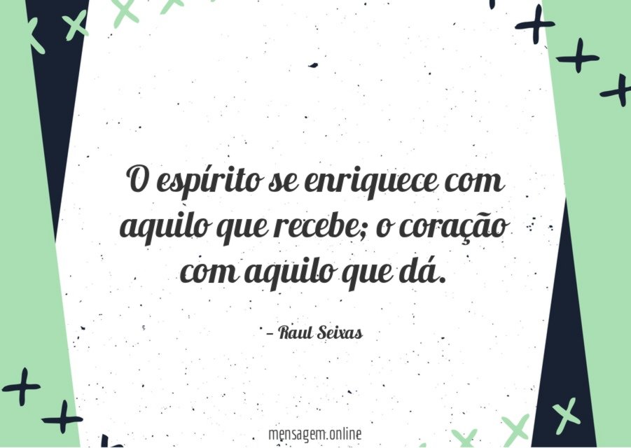 O espírito se enriquece