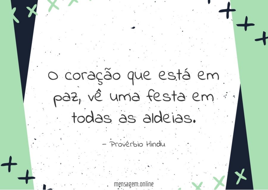 O coração que está em paz