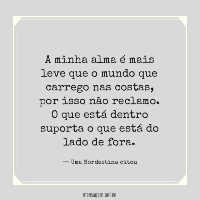 A minha alma é mais leve