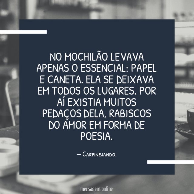 No mochilão