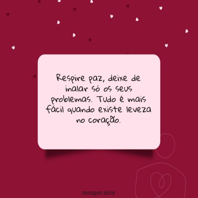 Deixe de inalar só os seus problemas