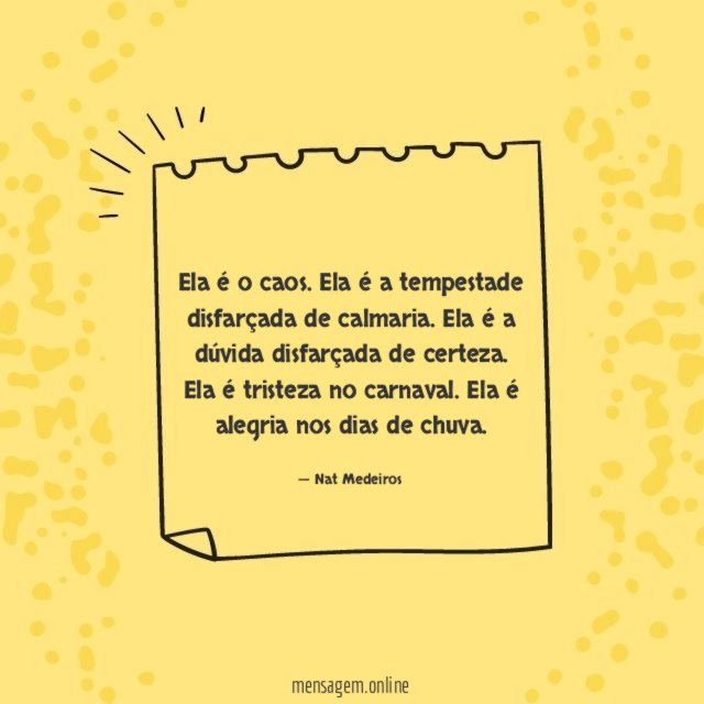 Ela é a tempestade disfarçada