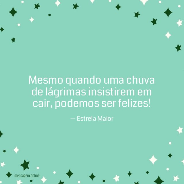 Uma chuva de lágrimas