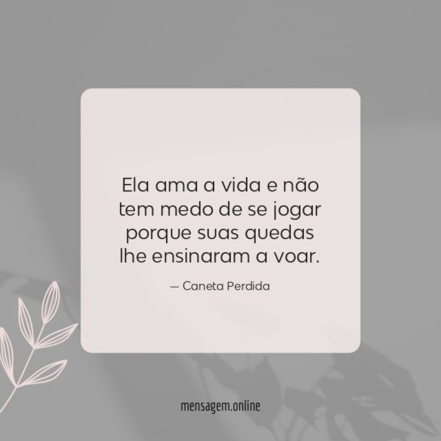Não tem medo de se jogar