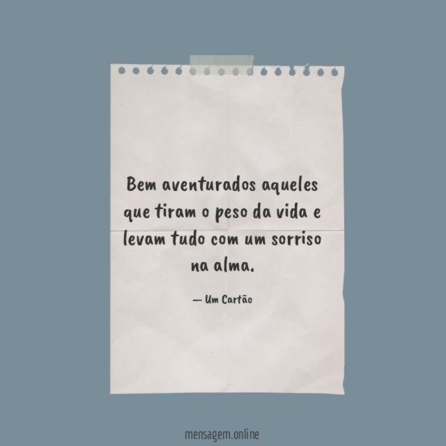 Tiram o peso da vida