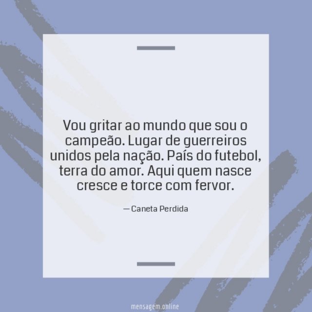 Vou gritar ao mundo que sou o campeão