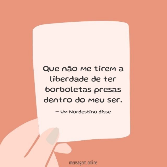 Que não me tirem a liberdade