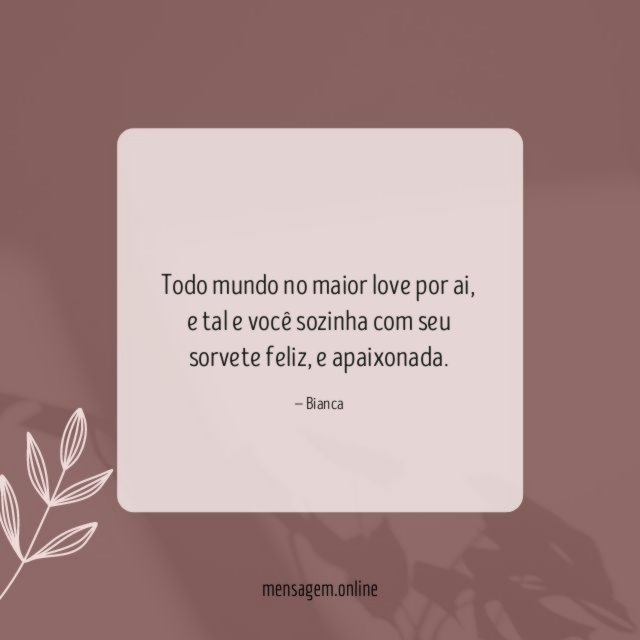No maior love por ai