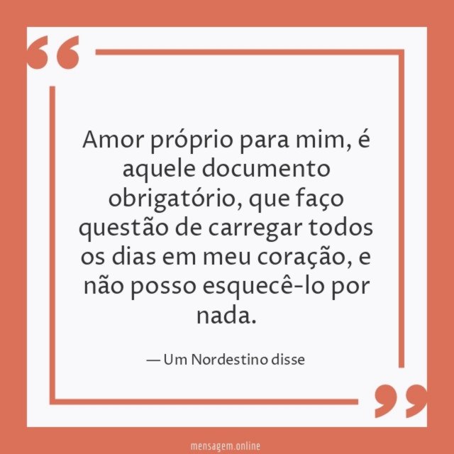 Amor próprio para mim