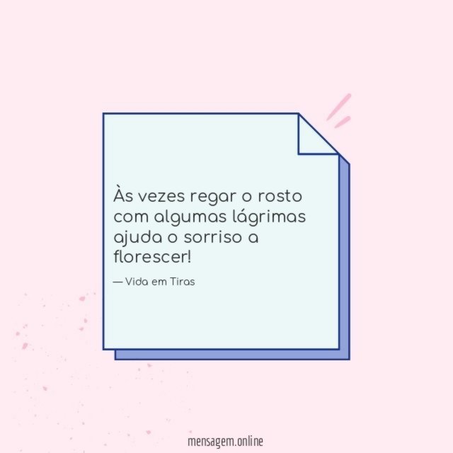 Às vezes regar o rosto