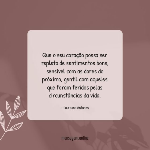 Que o seu coração possa ser repleto