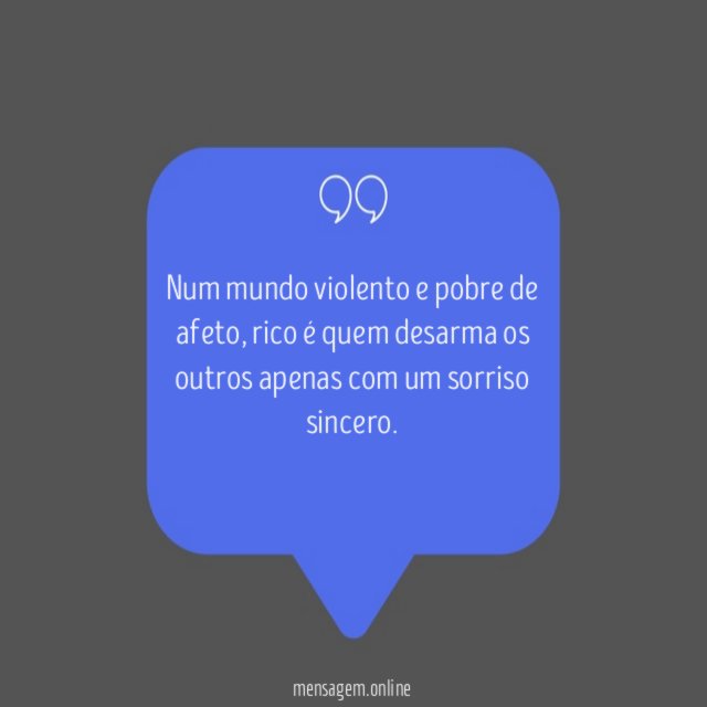 Num mundo violento e pobre de afeto