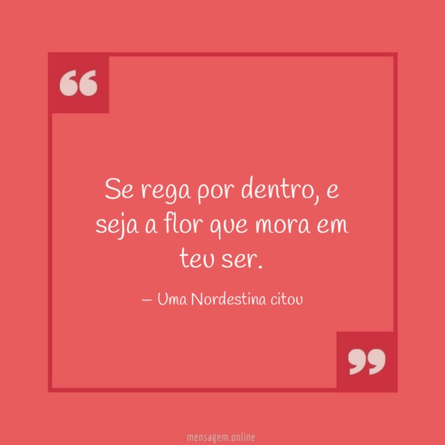 Se rega por dentro