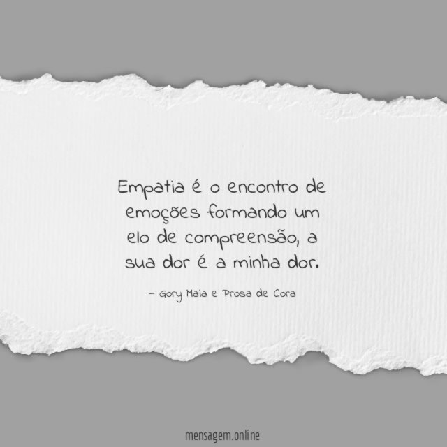 Empatia é o encontro de emoções