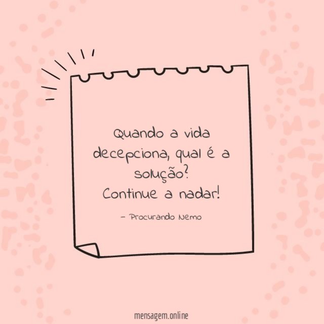 Quando a vida decepciona