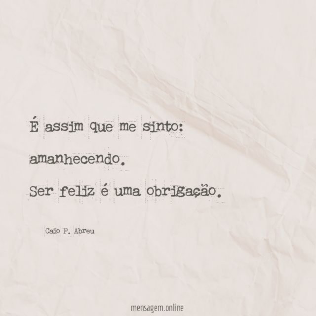 Ser feliz é uma obrigação