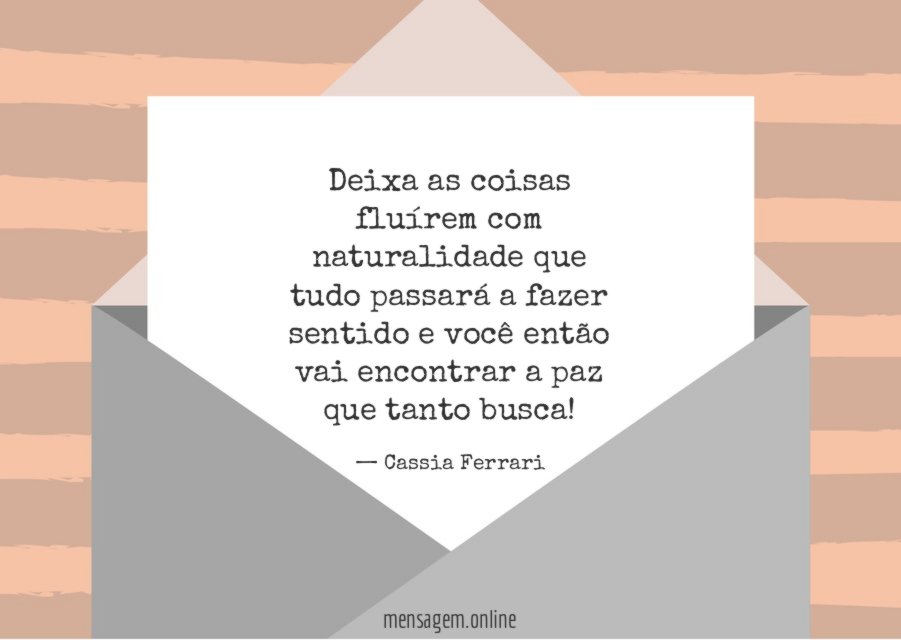 Deixa as coisas fluírem