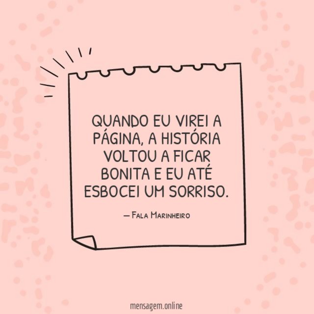 Quando eu virei a página