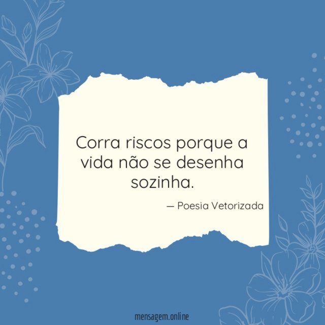 A vida não se desenha sozinha