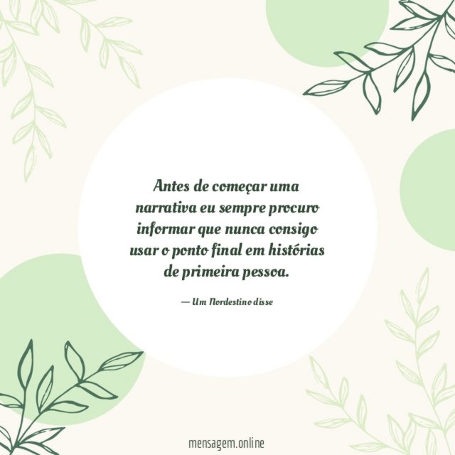 Antes de começar uma narrativa