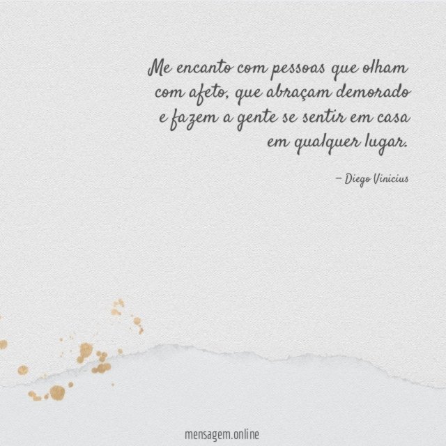 Me encanto com pessoas que olham