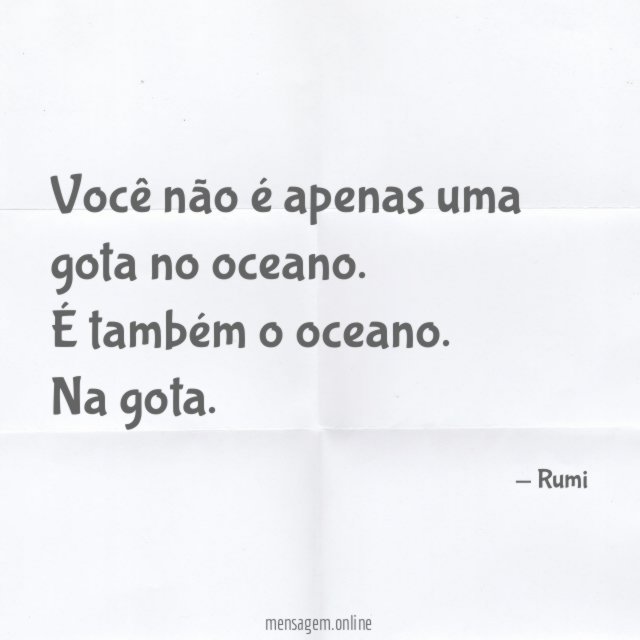 Você não é apenas uma gota no oceano