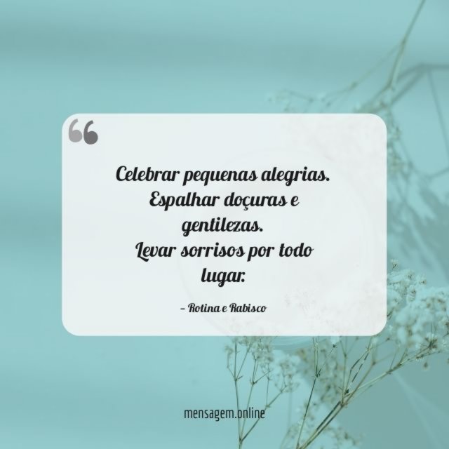 Celebrar pequenas alegrias
