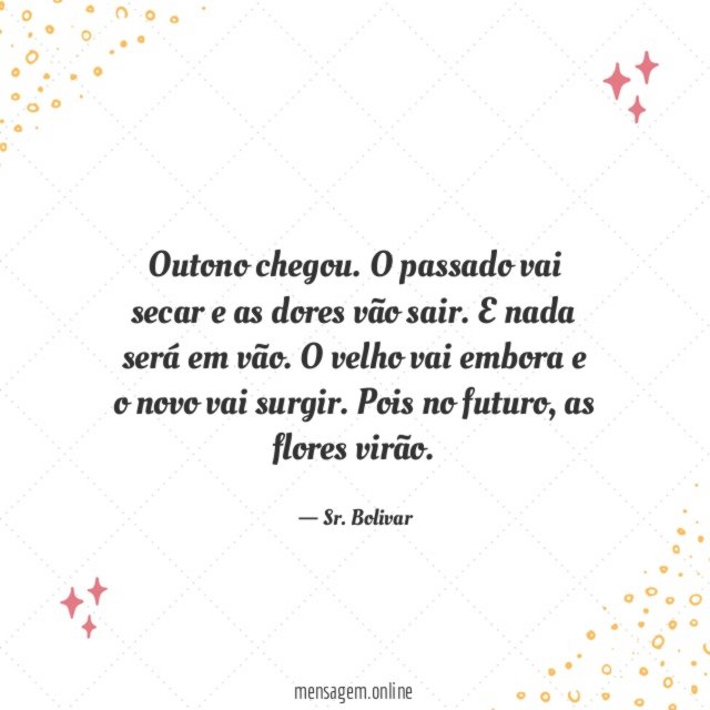 Outono chegou