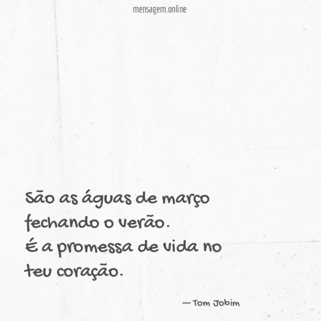 É a promessa de vida