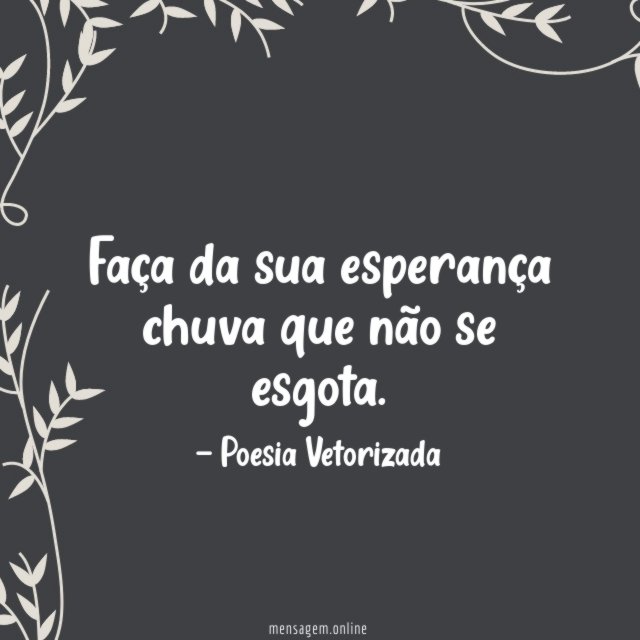 Faça da sua esperança