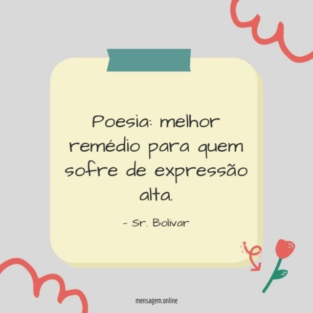 Sofre de expressão alta