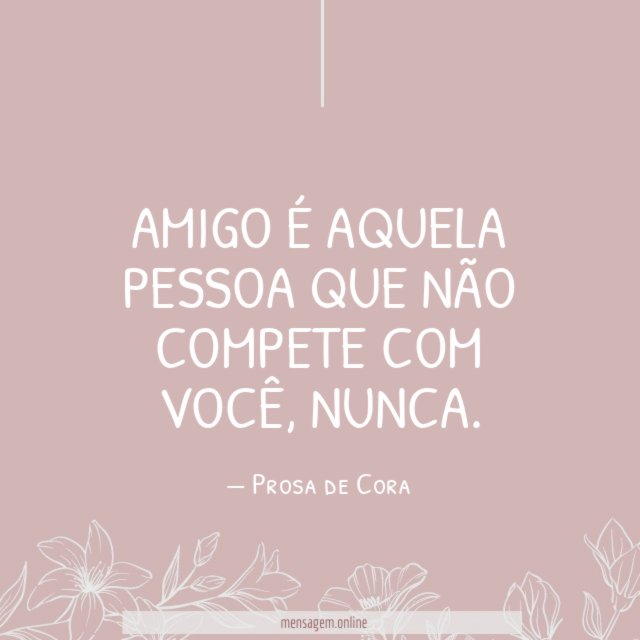 Não compete com você