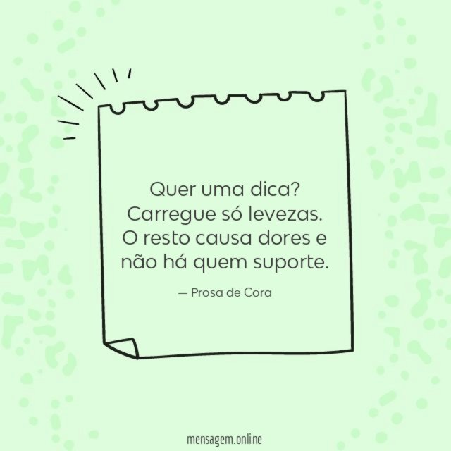 Carregue só leveza