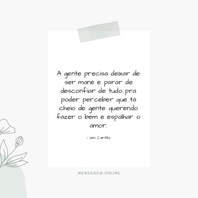 Deixar de ser mané