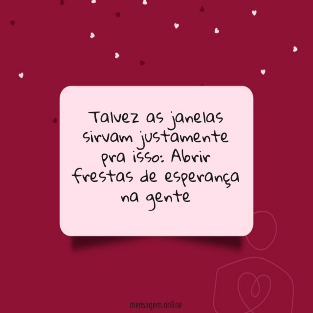 Talvez as janelas