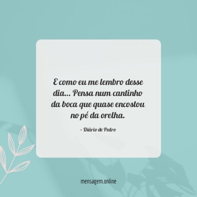 E como eu me lembro desse dia