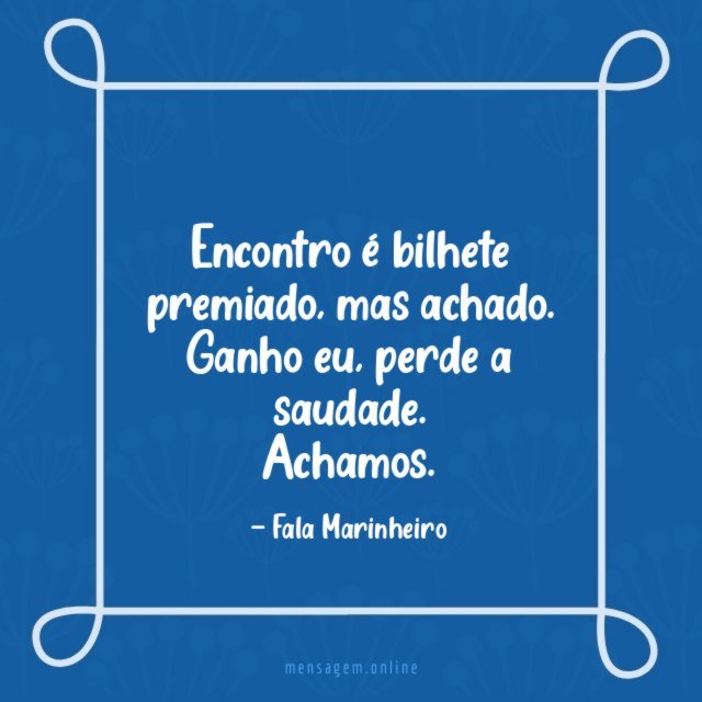 Encontro é bilhete premiado