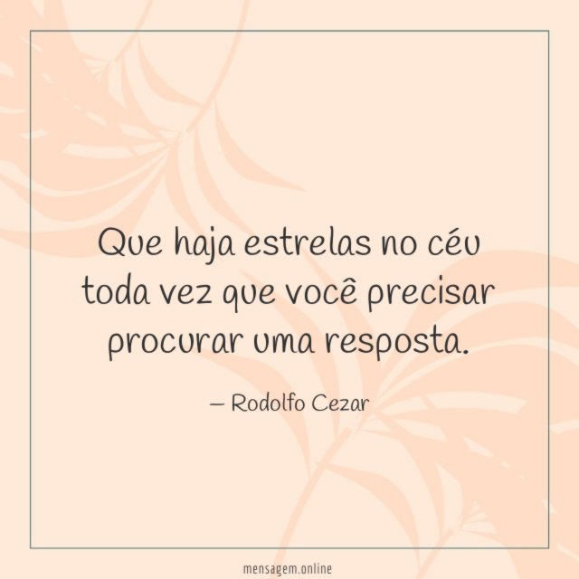 Que haja estrelas no céu