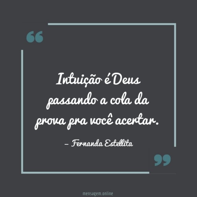 Intuição é Deus