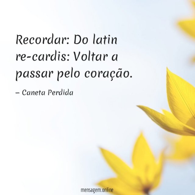 Voltar a passar pelo coração