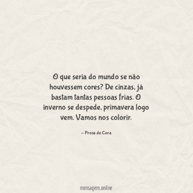 O que seria do mundo