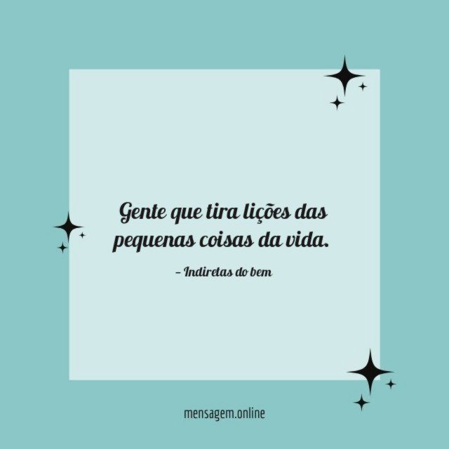 Pequenas coisas da vida