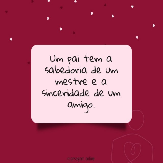 Um pai tem a sabedoria