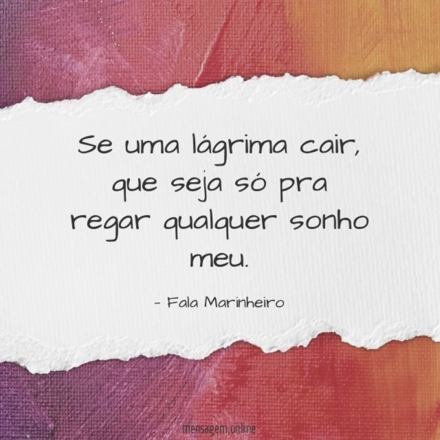 Se uma lágrima cair