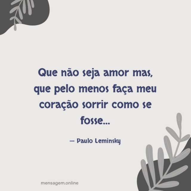 Que não seja amor