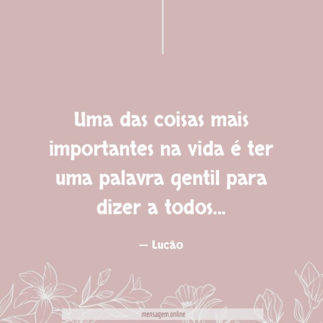 Ter uma palavra gentil