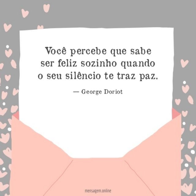 Ser feliz sozinho